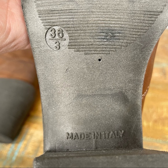 TOPSHOP Brown Leather Heeled Ankle Boots size 36 - Picture 7 of 8